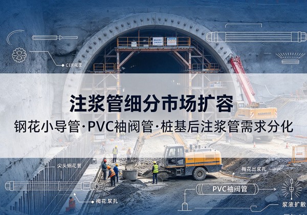 集安注浆管细分市场扩容，隧道钢花小导管、PVC 袖阀管、桩基后注浆管需求分化